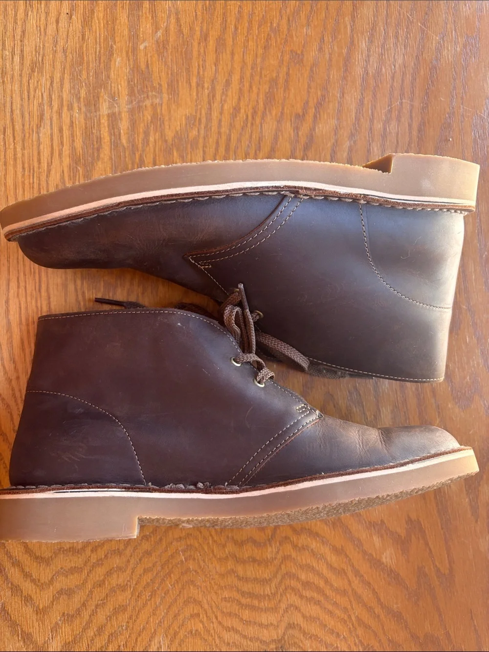 Clarks Bushacre 3 Chukka Leather Lace-up Boot Beeswax Brown 8.5